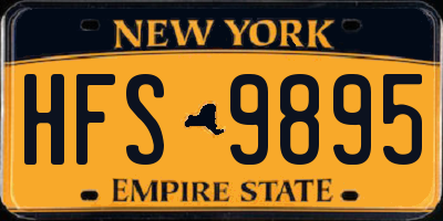 NY license plate HFS9895