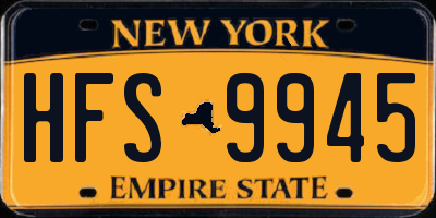NY license plate HFS9945