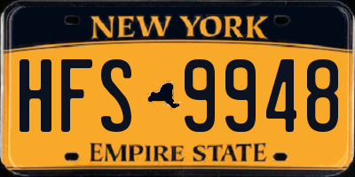 NY license plate HFS9948