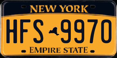 NY license plate HFS9970