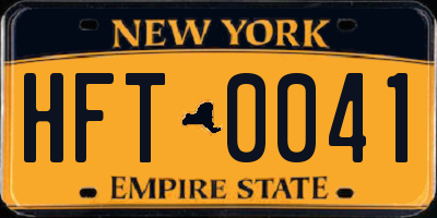 NY license plate HFT0041
