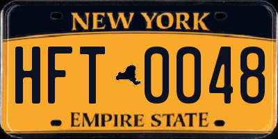 NY license plate HFT0048