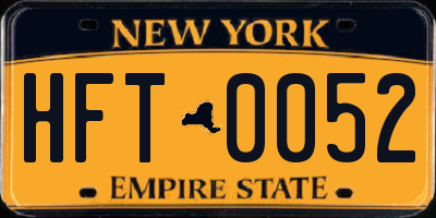 NY license plate HFT0052