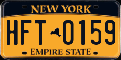 NY license plate HFT0159