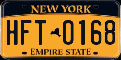 NY license plate HFT0168
