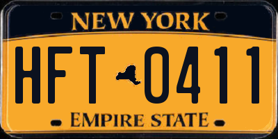NY license plate HFT0411