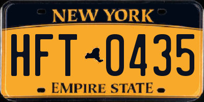 NY license plate HFT0435