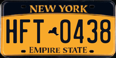 NY license plate HFT0438