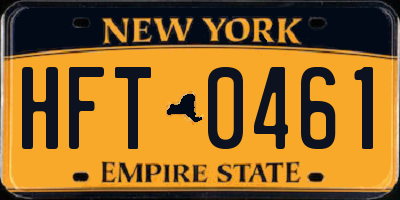 NY license plate HFT0461