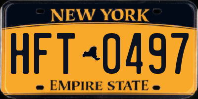 NY license plate HFT0497