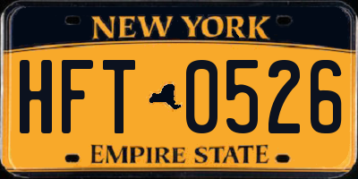 NY license plate HFT0526