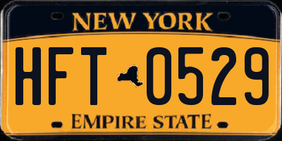 NY license plate HFT0529