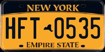 NY license plate HFT0535