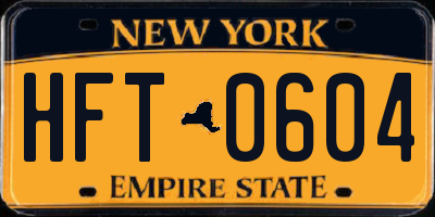 NY license plate HFT0604