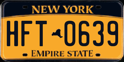 NY license plate HFT0639