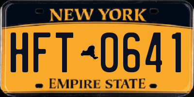 NY license plate HFT0641