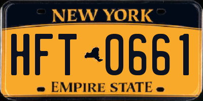 NY license plate HFT0661