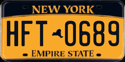 NY license plate HFT0689