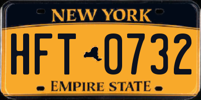 NY license plate HFT0732