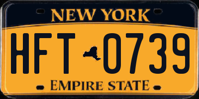 NY license plate HFT0739