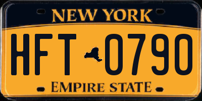 NY license plate HFT0790