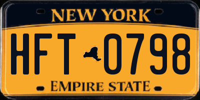 NY license plate HFT0798