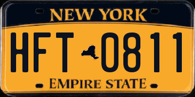 NY license plate HFT0811