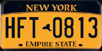 NY license plate HFT0813