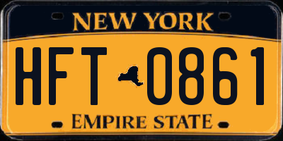 NY license plate HFT0861