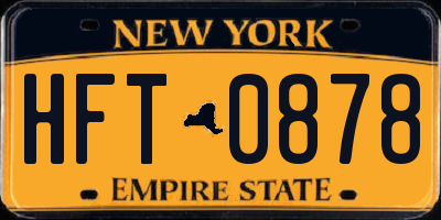 NY license plate HFT0878