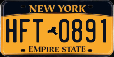 NY license plate HFT0891