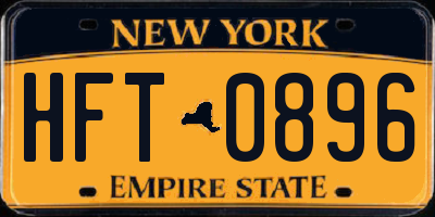 NY license plate HFT0896