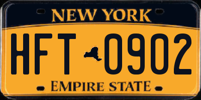 NY license plate HFT0902