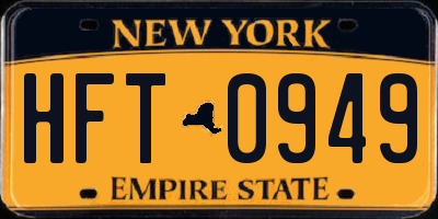 NY license plate HFT0949