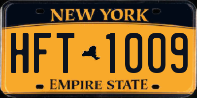 NY license plate HFT1009