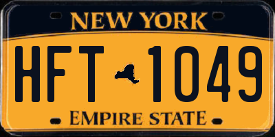NY license plate HFT1049