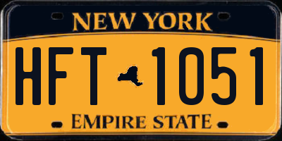 NY license plate HFT1051