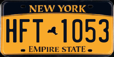 NY license plate HFT1053