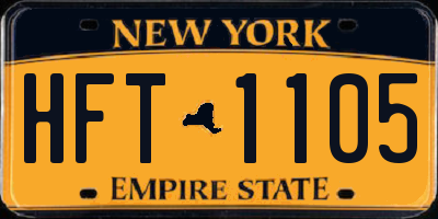 NY license plate HFT1105