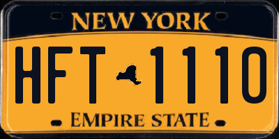 NY license plate HFT1110