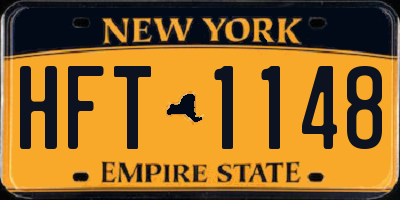 NY license plate HFT1148