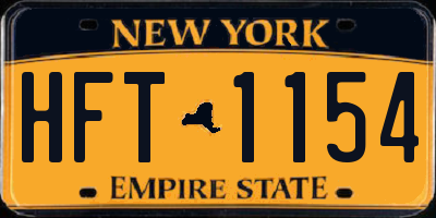 NY license plate HFT1154