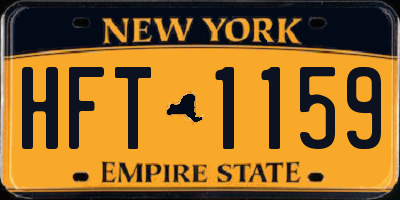 NY license plate HFT1159