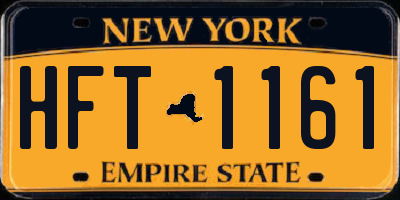 NY license plate HFT1161