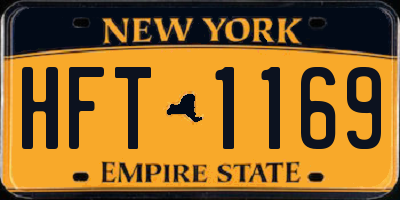 NY license plate HFT1169