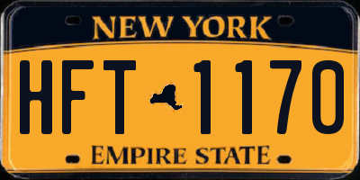 NY license plate HFT1170