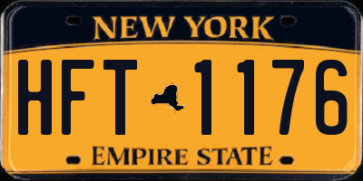 NY license plate HFT1176