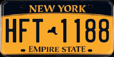 NY license plate HFT1188
