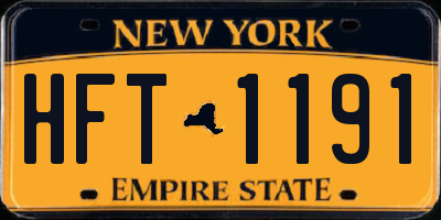NY license plate HFT1191