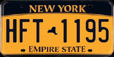 NY license plate HFT1195